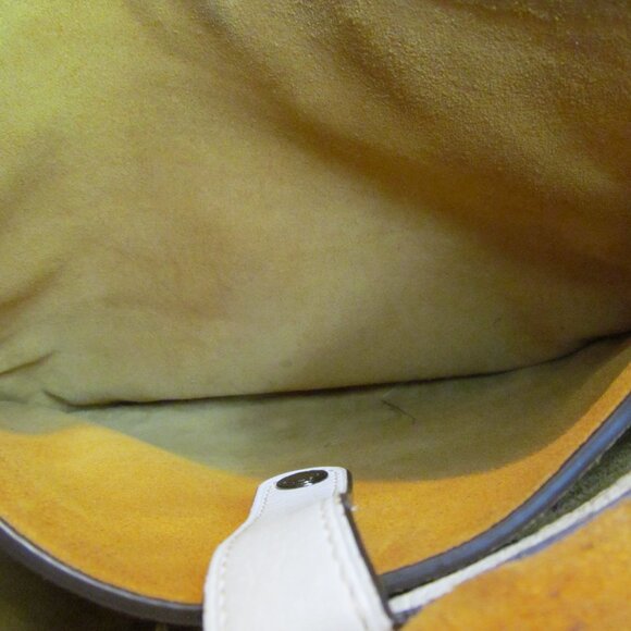 Coach 1941 Whiplash Pebbled Leather in Creme with Fringes, Medium - Picture 6 of 7